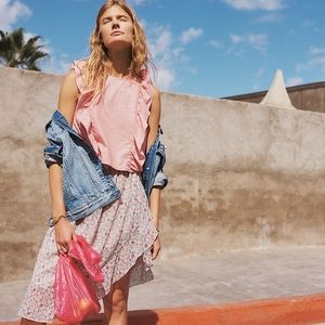 EUC Madewell Bellflower Ruffle Top